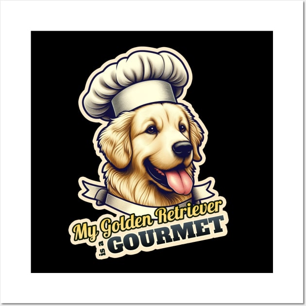 Golden Retriever Chef 3 Wall Art by k9-tee